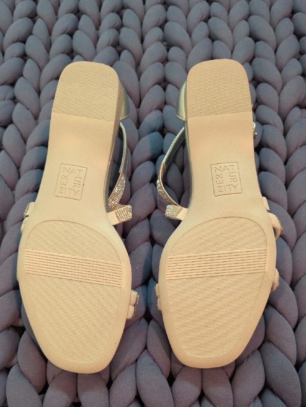 Naturalizer Rose Gold Strappy Dress Sandals